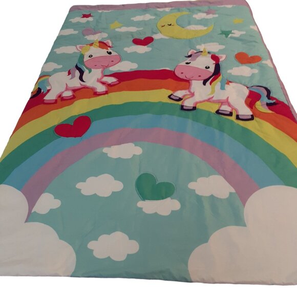 EVERYDAY KIDS Unicorn Dreams Rainbow Quilt Multicolor - Picture 2 of 4